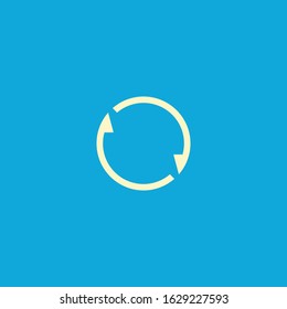 blue reload icon with a simple display vector