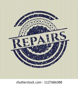 Blue Repairs distress rubber seal with grunge texture