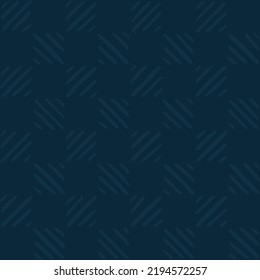 blue repetitive background with hand drawn striped squares. vector seamless pattern. geometric illustration. fabric swatch. wrapping paper. continuous design template for textile, linen, home decor