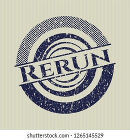 Blue Rerun distressed with rubber seal texture