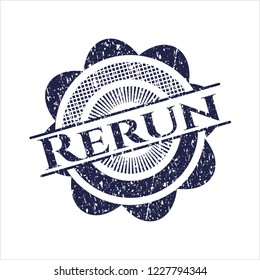Blue Rerun rubber grunge seal