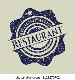 Blue Restaurant rubber grunge texture seal