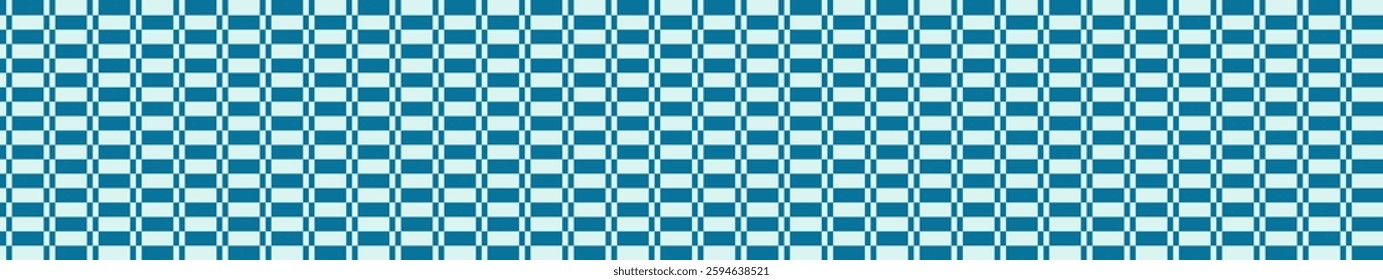 Blue retro checkered pattern. Abstract poster background. Minimalist color cover template. Design for textile