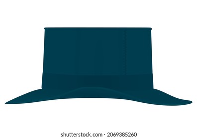 Blue retro hat. vector illustration