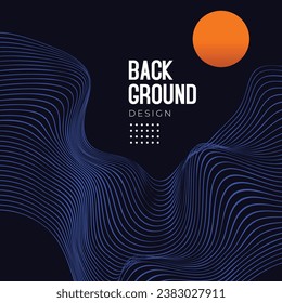 Blue Retro Style Futuristic Background Abstract