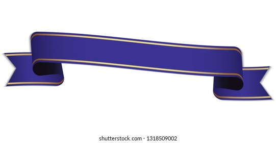 blue retro style ribbon