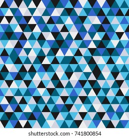 blue retro triangle abstract pattern background use for print website and fashion design