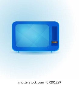 blue retro TV