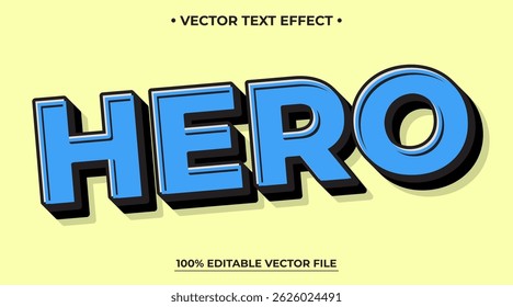 Blue retro vintage text effect, Editable text effect