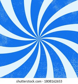Blue retro wavy burst vintage background