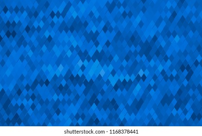 Blue rhombus dark background. Background pattern of blue rhombus for design. Halftone vintage abstract aqua backdrop. Azure grunge texture. Abstract vector illustration eps10.