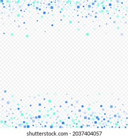 Decoración Rhombus Azul Vector Fondo Transparente. Tarjeta de celda de independencia. Top Confetti Pattern. Invitación a un resumen turquesa.