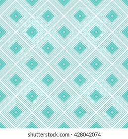 Blue rhombus geometric seamless pattern.Fashion and bright graphic design. Vector illustration