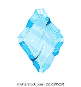 Elemento de forma de hielo Blue Rhombus para iluminación vectorial de diseño web y de juegos