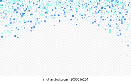 Blue Rhombus Independence Vector Transparent Background. Invitation Confetti Card. Celebration Cell Wallpaper. Turquoise Celebrate Design.