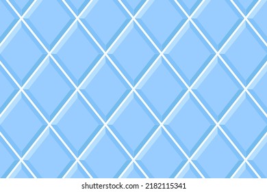 Patrón transparente de baldosas de rhombus azul. Superficie de mosaico de diamante interior o exterior. El cuarto de baño o la textura de la pared o del suelo de cerámica de los aseos. El fondo de la cocina es chapoteo. Ilustración plana del vector