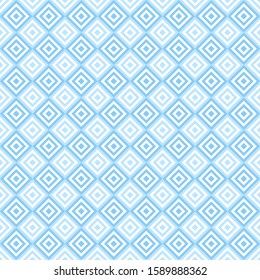 Blue rhombus tile vector seamless pattern