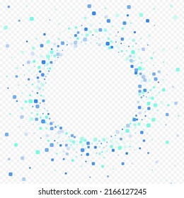 Blue Rhombus Top Vector Transparent Background. Independence Cell Postcard. Celebration Confetti Design. Turquoise Celebrate Banner.