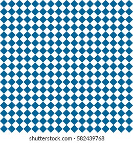 blue rhombus. white squares. chess background. seamless pattern. vector illustration
