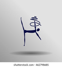 blue Rhythmic icon button logo symbol concept high quality on the gray background
