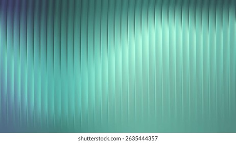 Fundo de vidro com nervuras azuis com padrão abstrato e linhas de gradiente 3D. Textura premium azul com borrão claro e efeitos de onda transparente. Parede de metal plástica com superfície canelada e listras brilhantes.