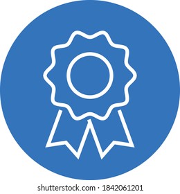 Blue Ribbon Award Outline Icon