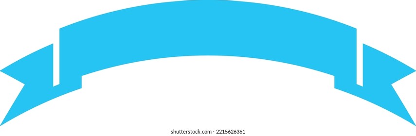 Blue Ribbon Banner. Paper Title Decorative Element