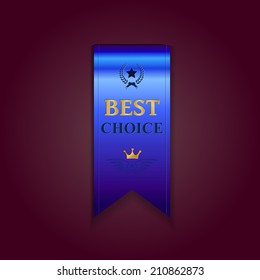 Blue ribbon best choice whith golden award