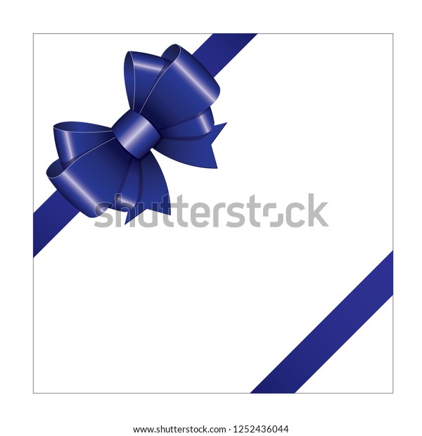 Blue Ribbon Bow Icon Vector Illustrator Stock Vector Royalty Free