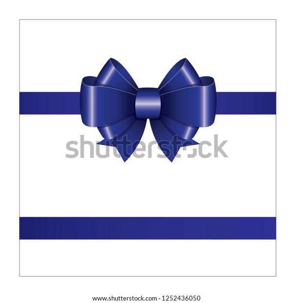 Blue Ribbon Bow Icon Vector Illustrator Stock Vector Royalty Free