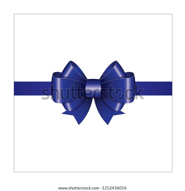 Blue Ribbon Bow Icon Vector Illustrator Stock Vector Royalty Free