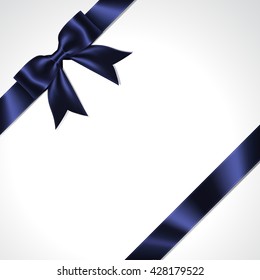 Blue ribbon bow vector