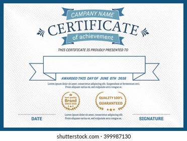 Blue Certificate Border Images, Stock Photos & Vectors | Shutterstock