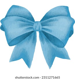 Blue Ribbon Color Bows Isolated