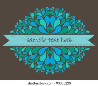 blue ribbon with decoration