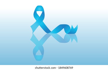 Blue Ribbon Design For Diabetes Awareness Month And Prostate Awareness Month 