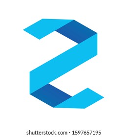 blue ribbon design. S letter syimbol of marriage ties