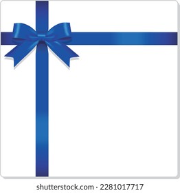 blue ribbon frame
ribbon message card