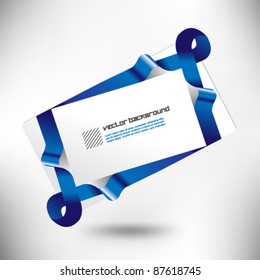 blue ribbon gift card design