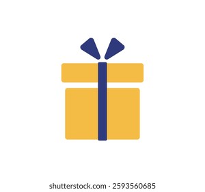Blue ribbon gift illustration vector