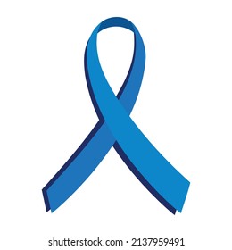 Blue ribbon icon vector png design world autism awareness day and medical icon