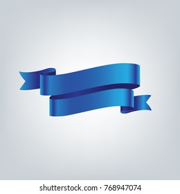 Blue ribbon isolated