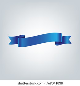 Blue ribbon isolated