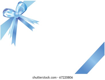 Blue ribbon isolated on a white background. Vector illustration.