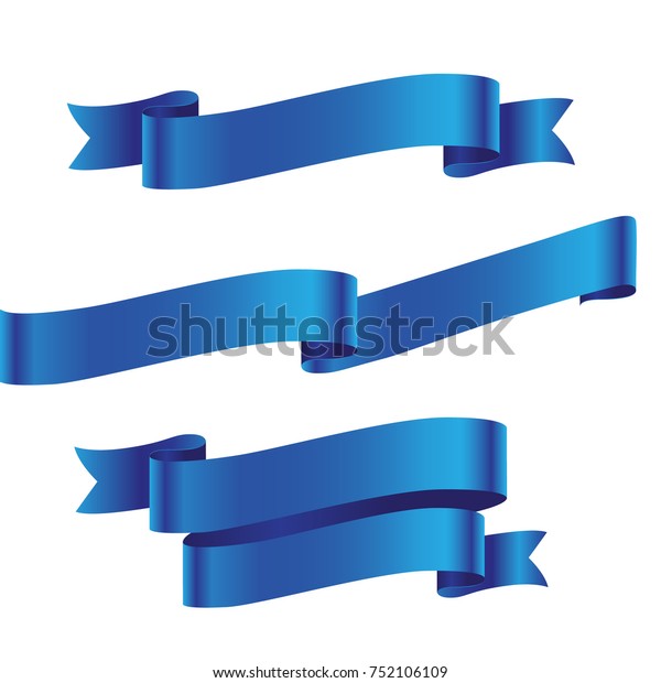 白い背景に青のリボン のベクター画像素材 ロイヤリティフリー
