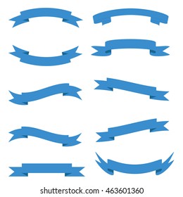 blue ribbon patterns vector icon