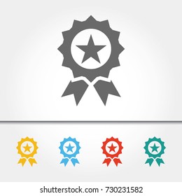 Blue Ribbon Single Icon Vector Illustration