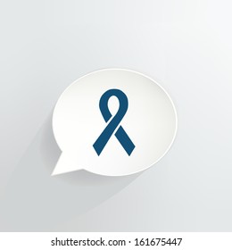 Blue Ribbon Speech Bubble