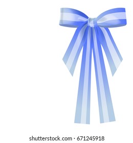 Blue ribbon with stripes