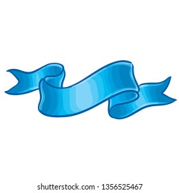 Blue Ribbon Vector Illustration